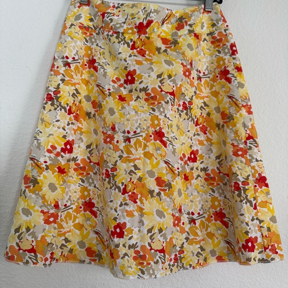 Express Floral Skirt Size 0 A-Line Cuts Floral Colorful Summer Cotton